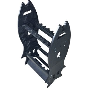 Fish shaped plastic rod rack