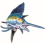 Decal Sailfish (Action) 1.11" x 1.19" (C445)