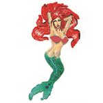 Decal Mermaid (Redhead) 1.53" x .80" (C442)