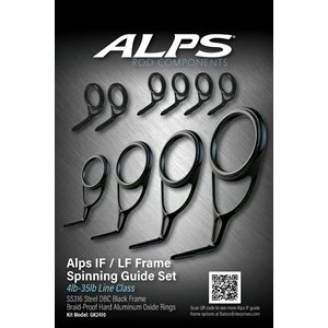 7'6"-6'6" Alps Black Spinning guide Kit (IF / LF) / no top