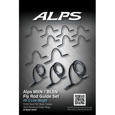 10'-8'6" 12wt-9wt Alps Black Heavy Guide Kit / no top