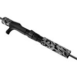 Graphite Reverse Angle Long Trigger Reel Seat Size 20 with Cushion Hood - Black