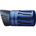 MVT16 Foregrip w / CWG insert / metal cage w / hood-Cobalt Blue / Silver Bands