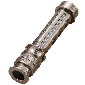 R / S recessed fly alum dbl nut w / TR Texalium Slvr Ins - Shiney Gunsmoke