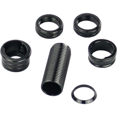 #RA7 Alum Skel w / recessed hood & Dbl locking nuts & TR - Black