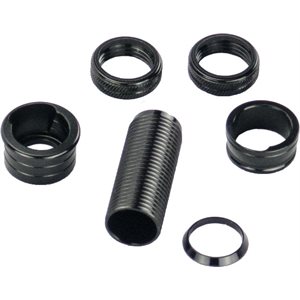 #RA7 Alum Skel w / recessed hood & Dbl locking nuts & TR - Black