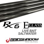 8'10" 1 pc 15-30lb RX6 / E-Glass Live Bait - Clear Gloss