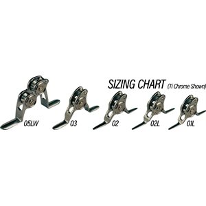 Roller Gde SS316 Roller w / 6061 alum frame Low Profile-Matte Silver